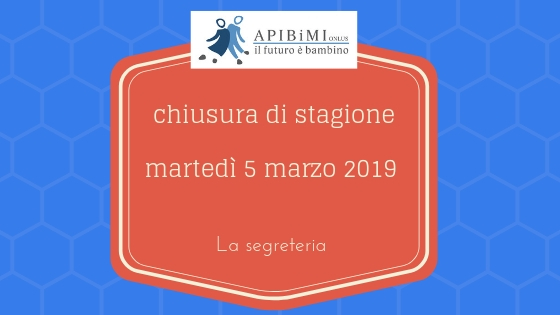 La segreteria rimarrà chiusa il giorno 5 marzo 2019
